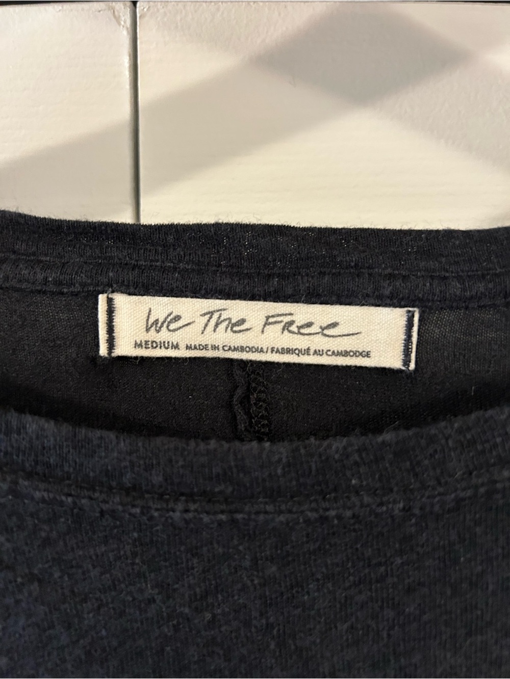 We The Free Charcoal Boxy Crop Tee Medium - Picture 3 of 6